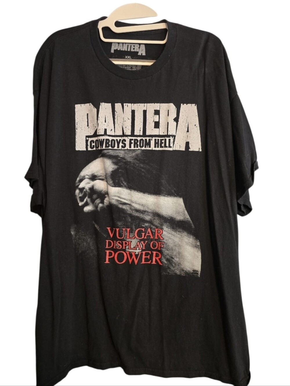 Pantera Vulgar Display Of Power 2 Sided Graphic T Size 2X In EUC